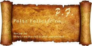 Peltz Feliciána névjegykártya